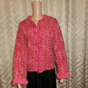 Sophisticated Tweed Pink-Toned Jacket